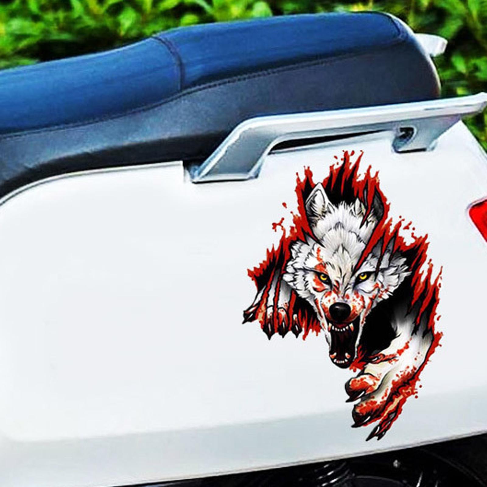 wolf 3D Car Sticker Decorative Vehicle for Walls Auto Truck Right 