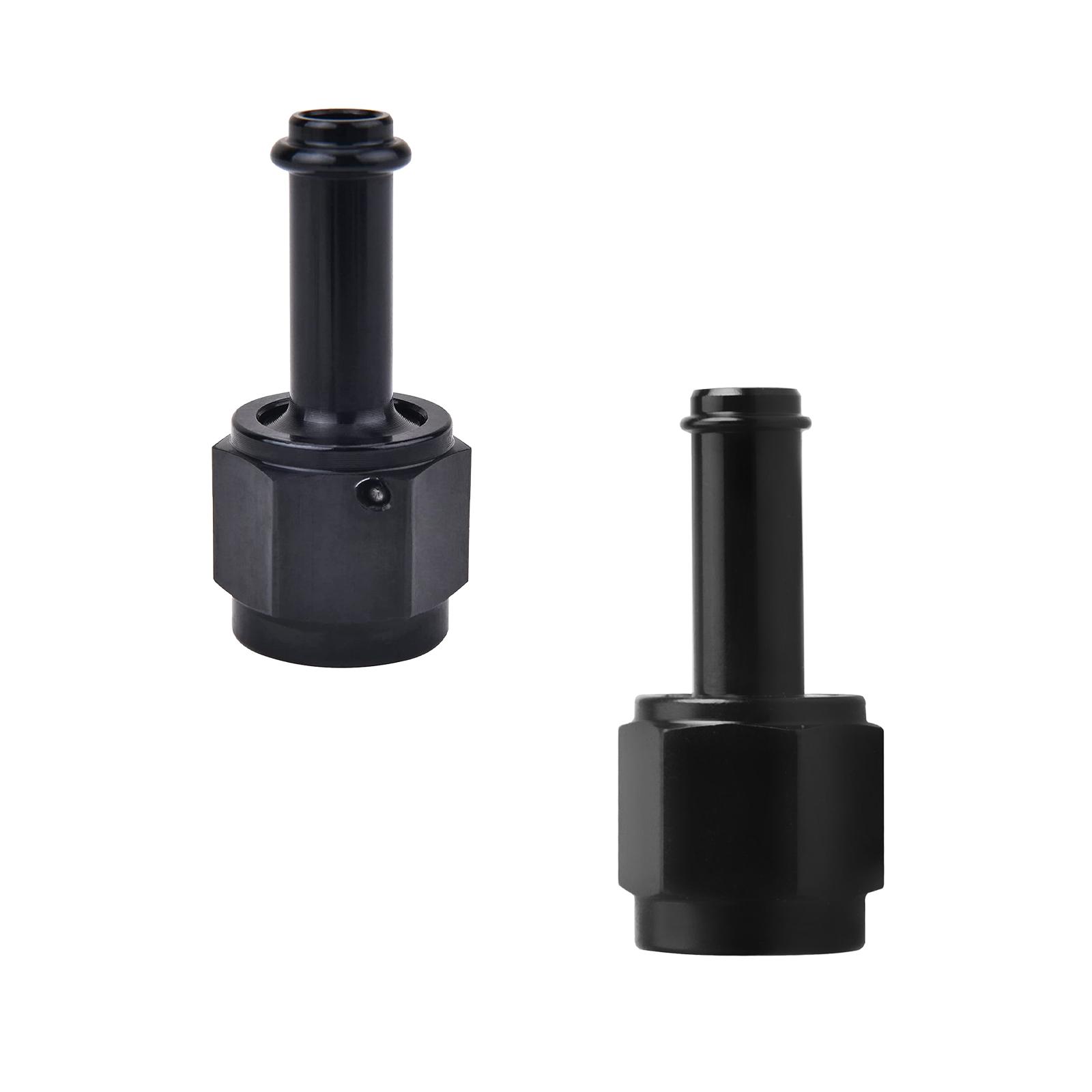 6AN Female Swivel Barb Fitting Aluminum Black Part Fuel Hose Fitting Adapter AN6 to 5 16
