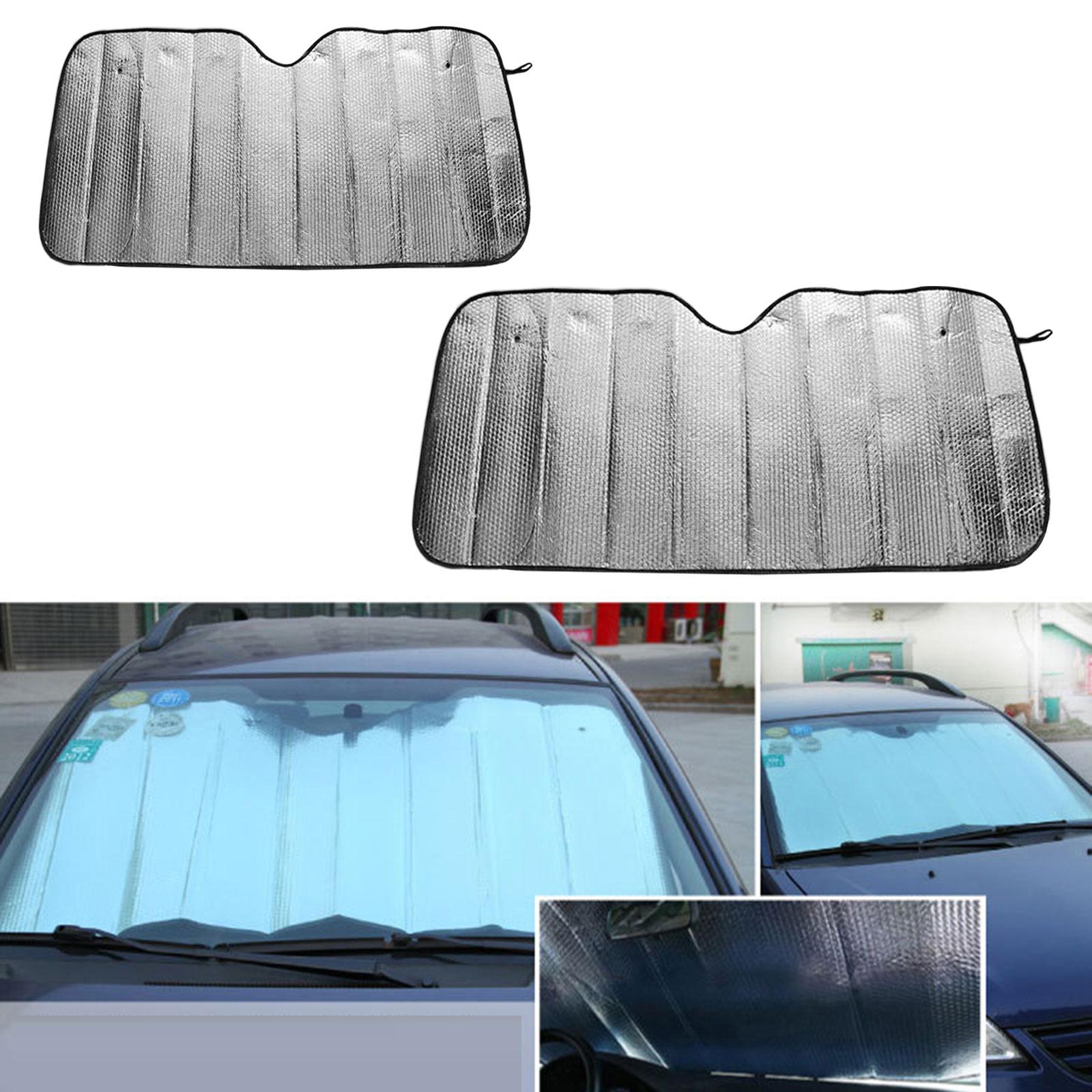 Front Window Sunscreen Protector Foldable Car Windshield Sun Shade Covers 130cmx60cm