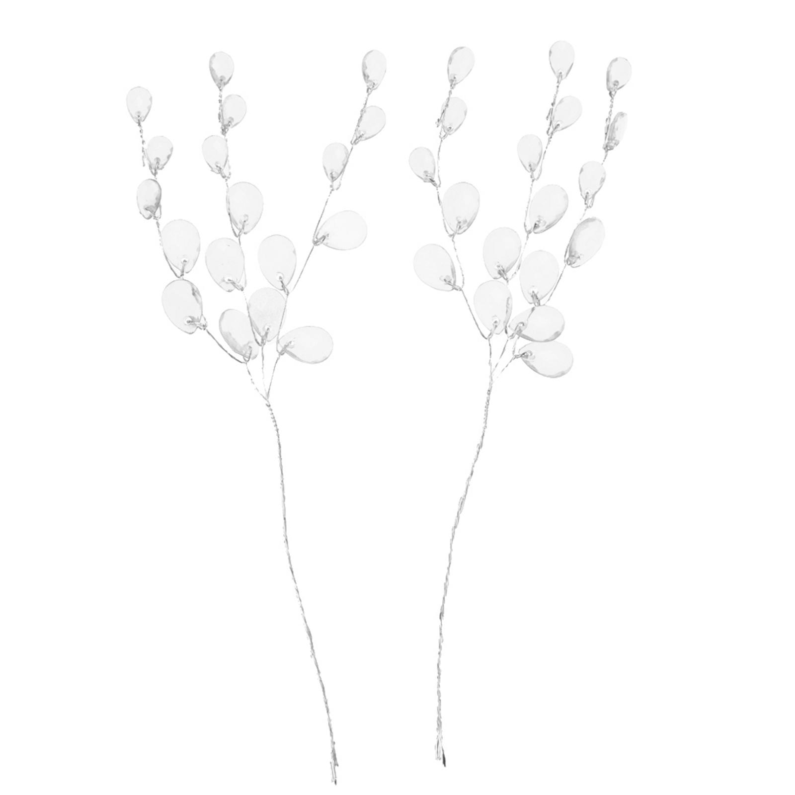 100pcs Artificial Flower Bouquet with Crystal Acrylic Beads Drop for DIY