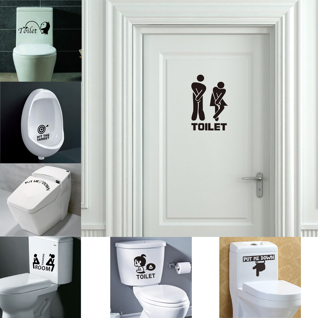 3D WC Sitz Toilette Klodeckel Sticker Aufkleber DIY Für  Badezimmer Dekor4# 