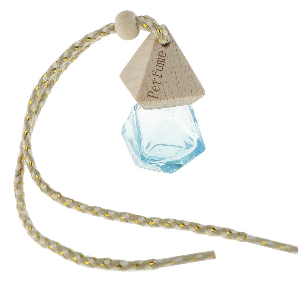 Glass Hanging Car Perfume Bottle Essential Oil Fragrance Bottle Blue