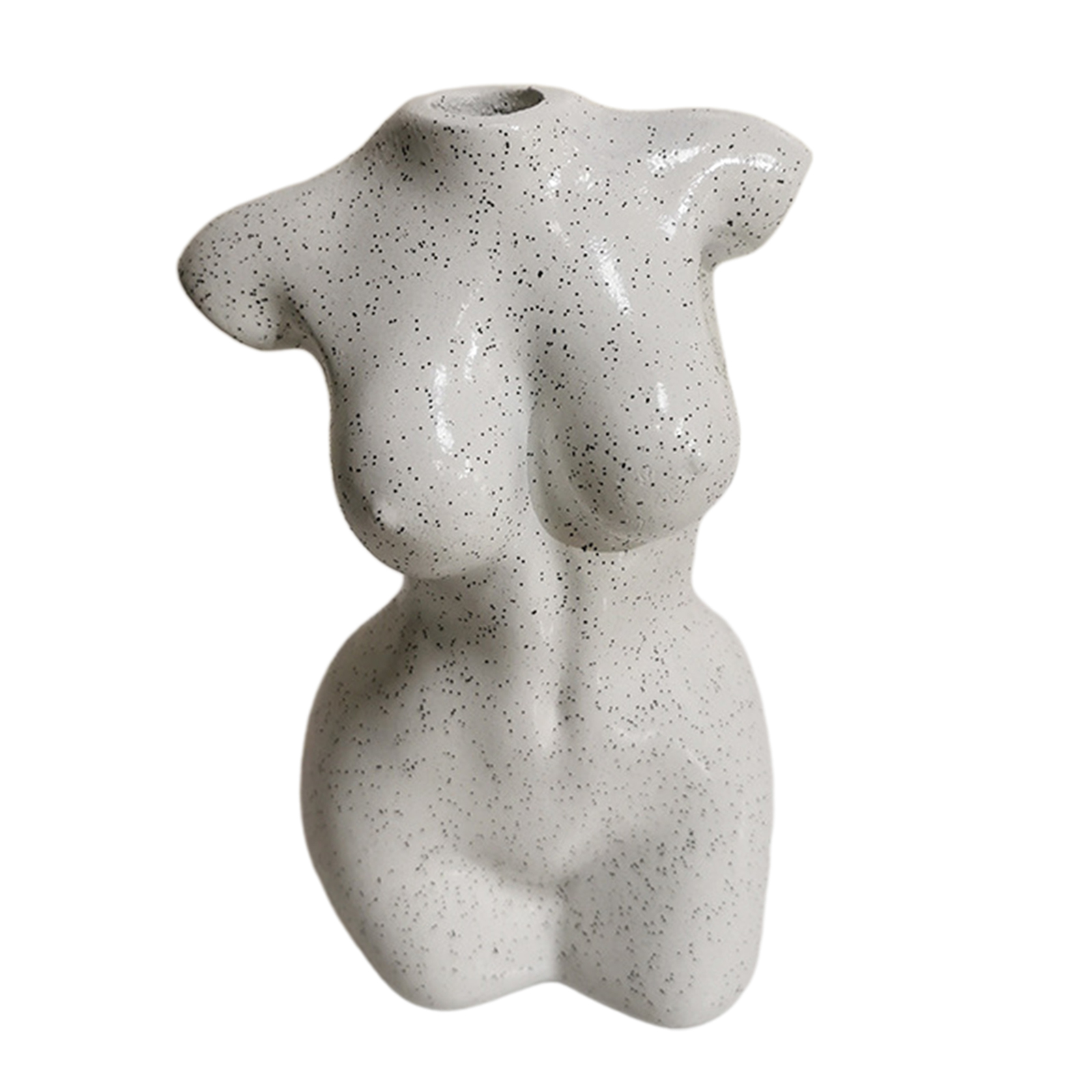 Female Body Vase Plants Pot Art Statue Desktop Decor Black Spots On White