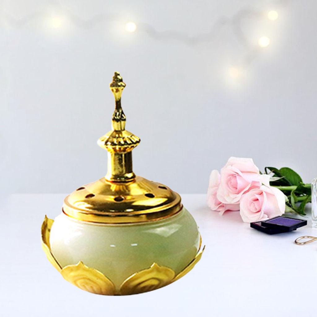 Modern Lotus Incense Burner Holder Outdoor Censer Aromatherapy Light Green