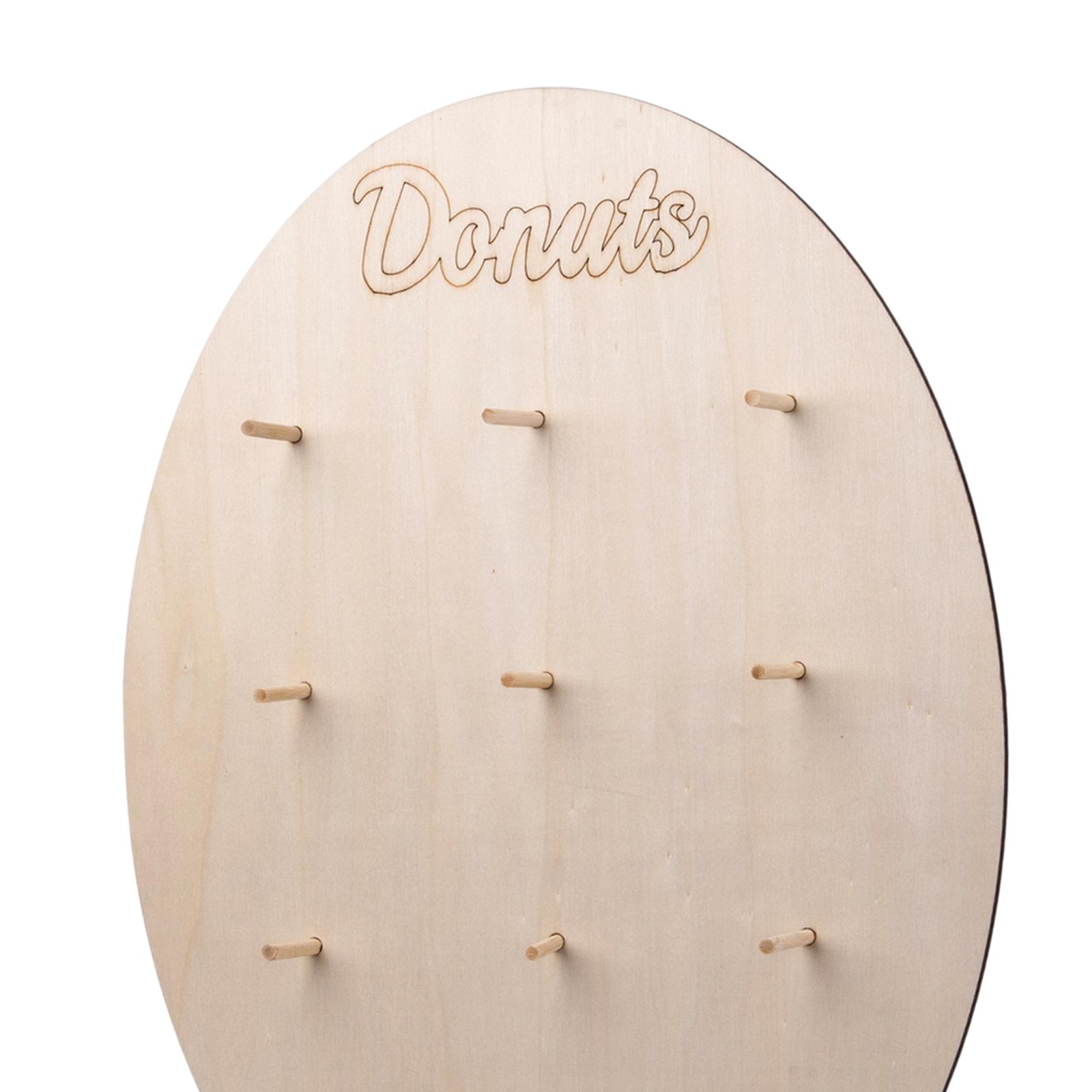 Donut Stand Doughnut Wood Display Holder Birthday Party Oval 38x31.5cm