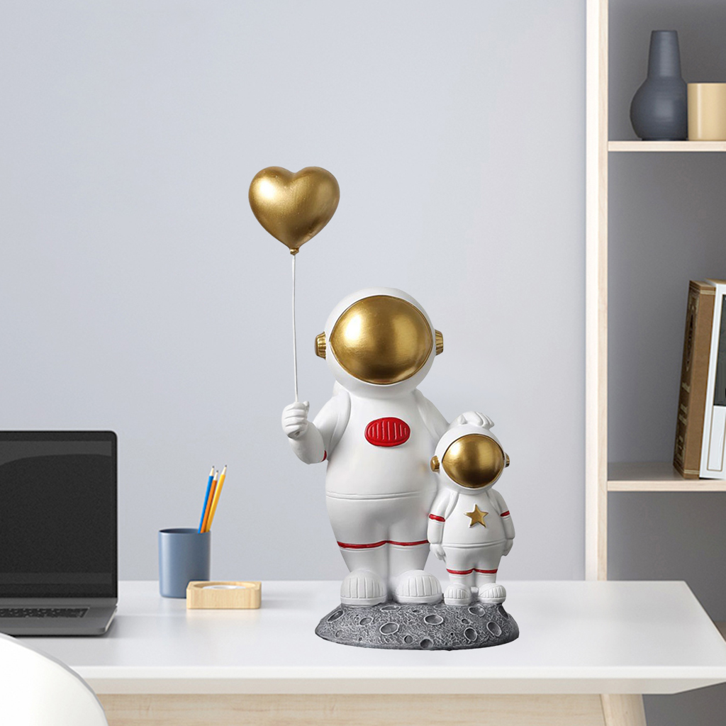 Astronaut Figurines Spaceman Statue Collectible Kids Gift Desktop Decoration 15x26CM