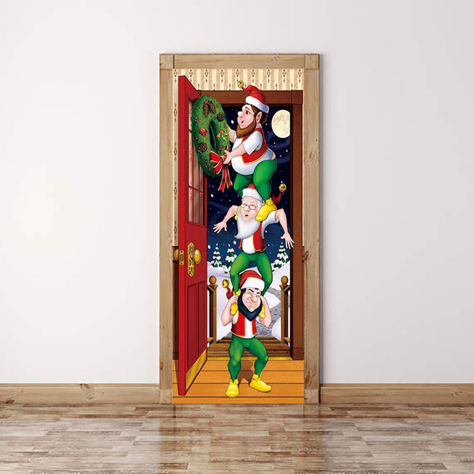 Door Murals Removable Wallpaper Door Stickers Room PVC DIY  Elves