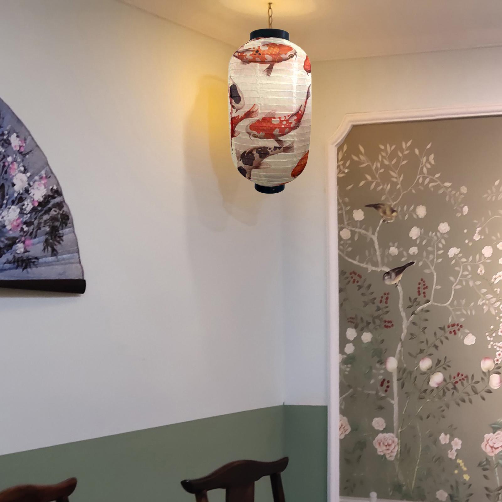 Lzakaya Restaurant Sign Lantern Japanese Bar Decorative Sushi Ramen Decor White 25x45cm