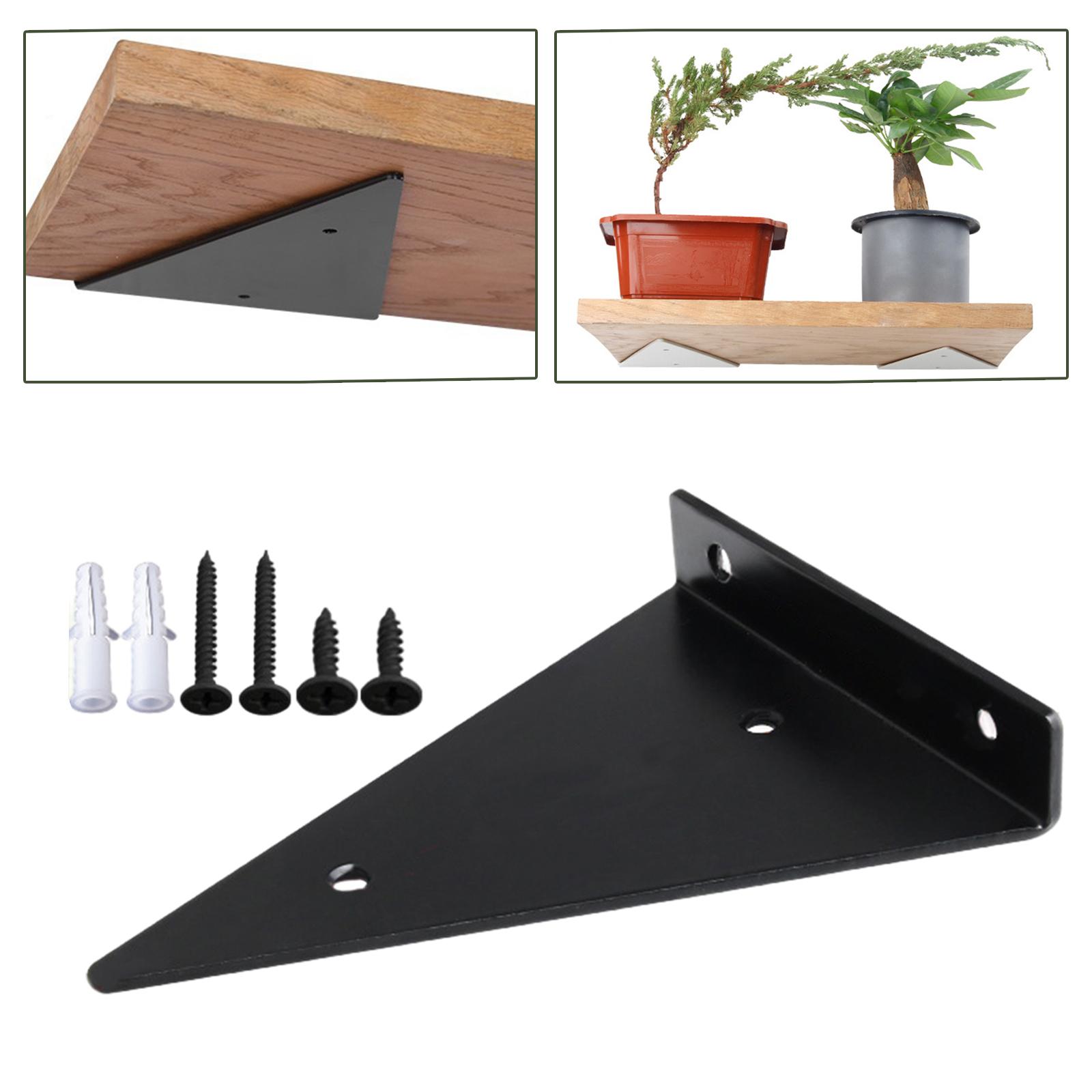 Triangle Shelf Bracket Corner Brace Easy to Install Metal for Store Garage 130x170mm