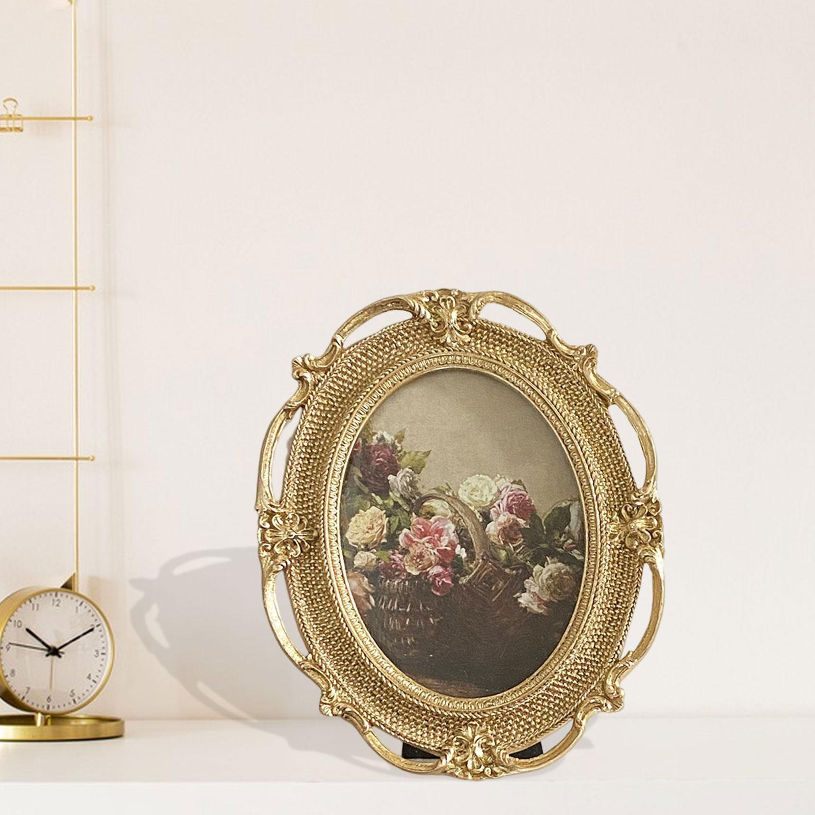 Retro Photo Frame Picture Holder for Living Room Table Centerpiece