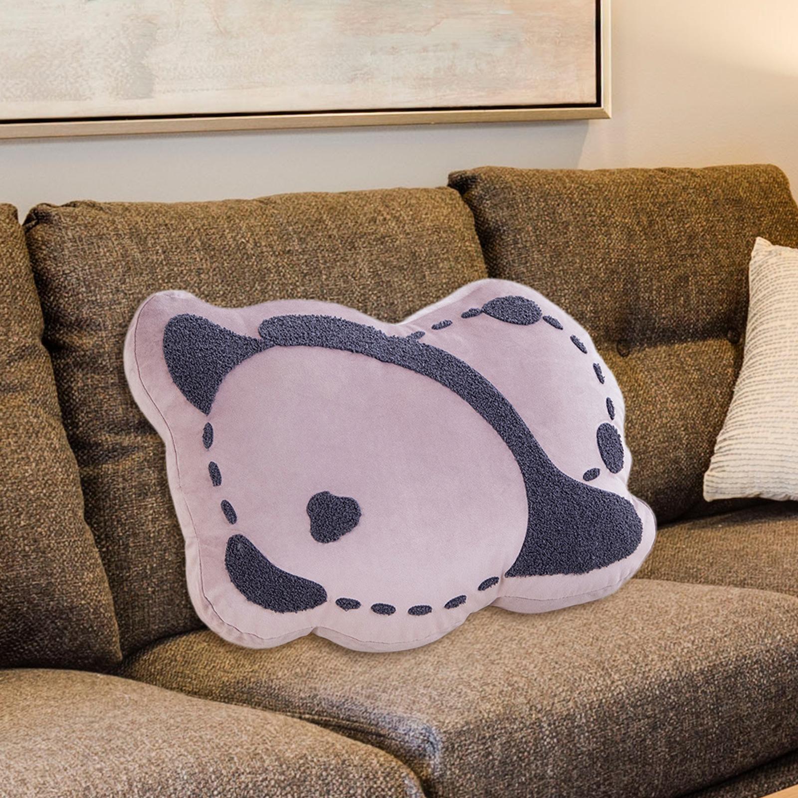 Panda Plush Pillow Soft Gifts Cute Plush Toy for Adults Gaming Bedroom Purple