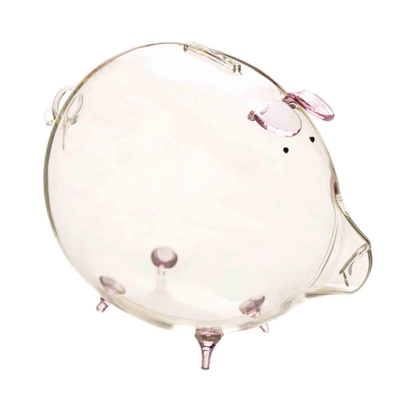 Glass Piggy Bank 7x4.7inch