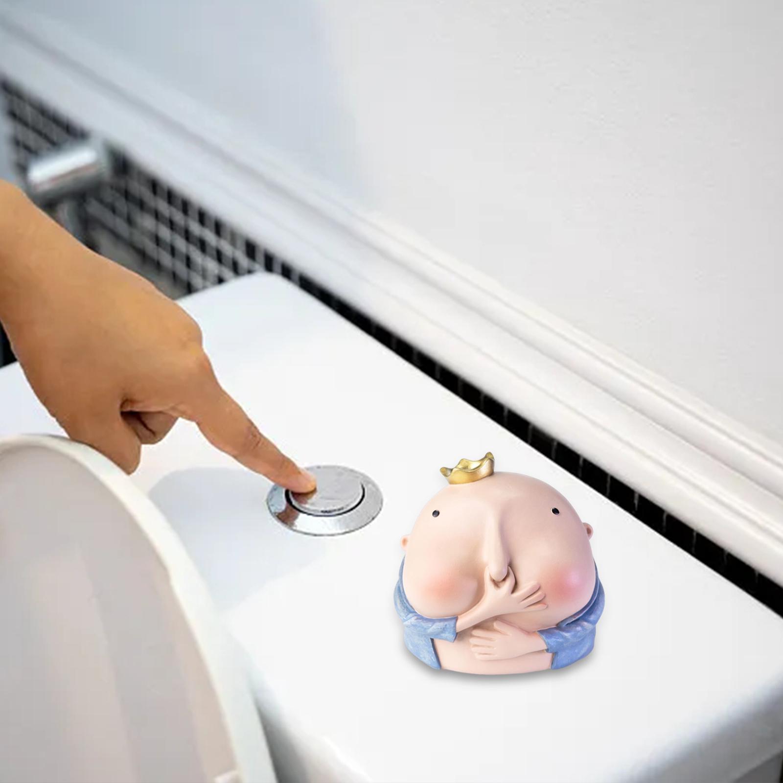 Boy Holding Nose Sculpture Cute Humorous Creative Modern Art Vulgar Figurine