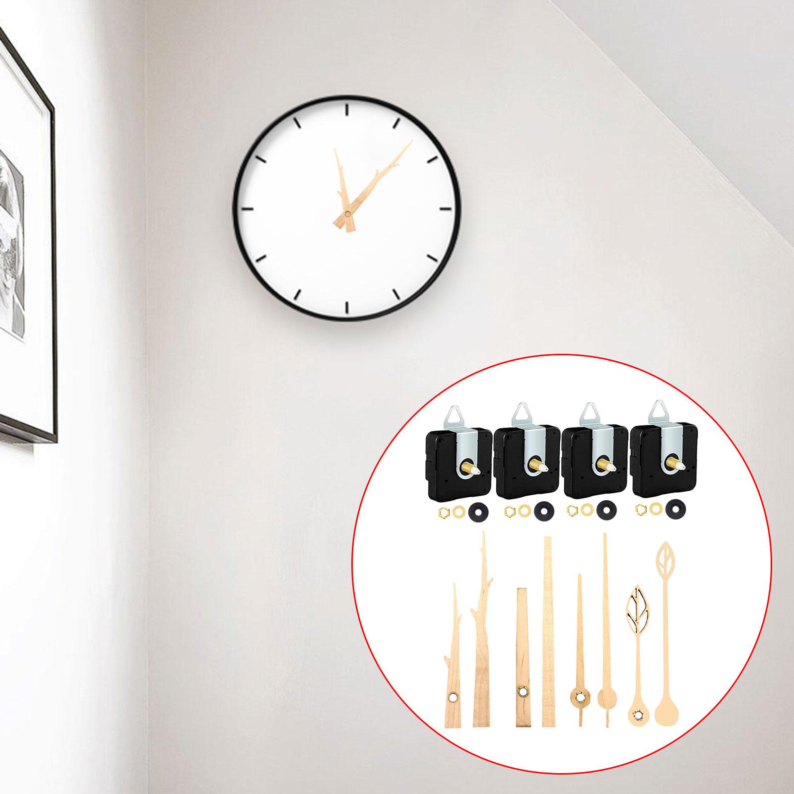 Wall Clock Movements Mechanism Silent Reliable Replacements for Bedroom Home Maple