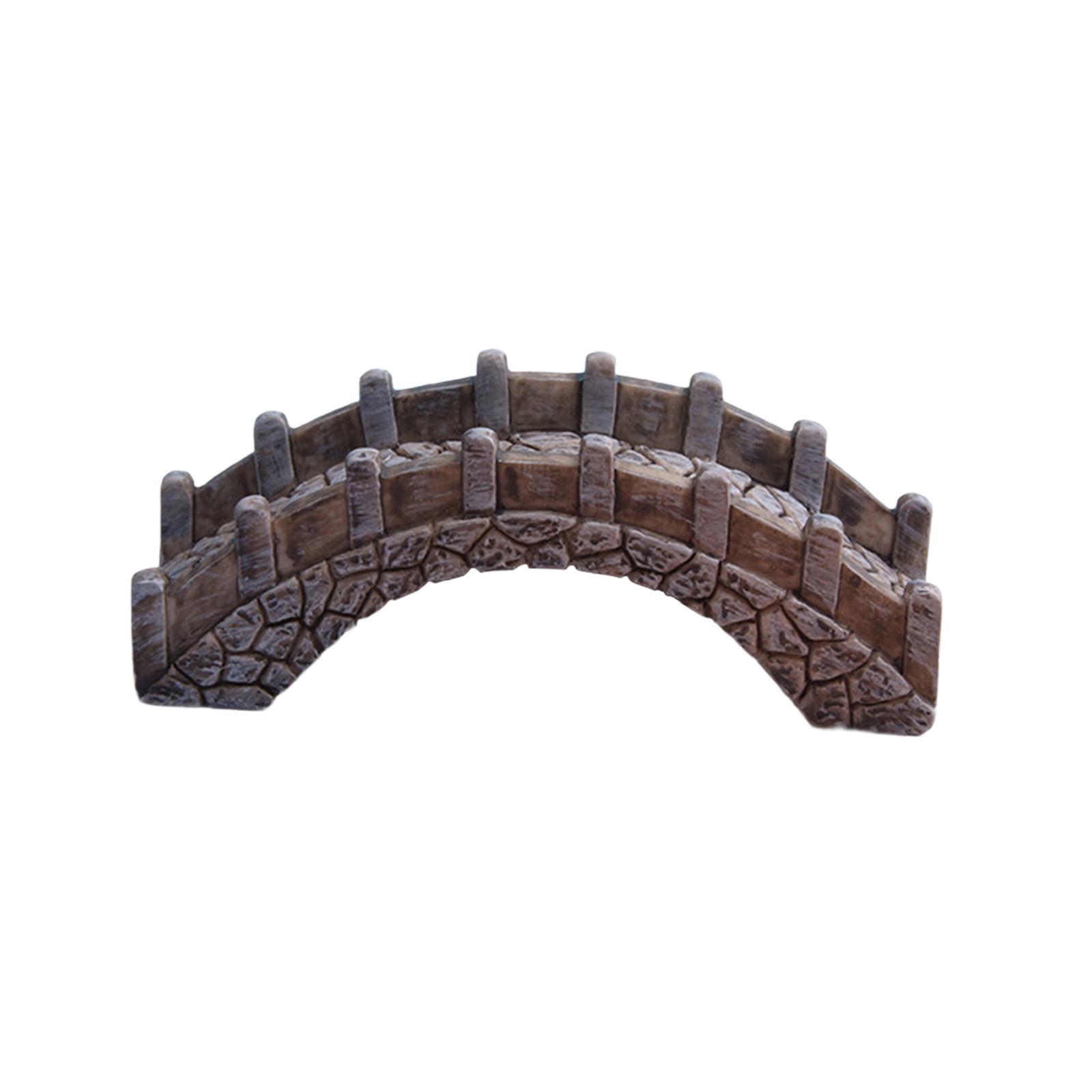 Miniature Arch Bridge Figurine Decorative Resin DIY Rockery
