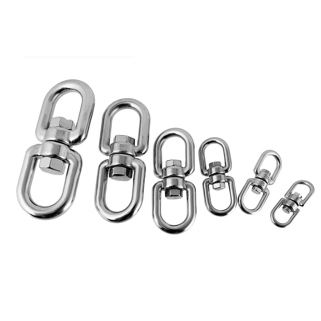 304 Stainless Steel Sliver Eye to Eye Swivel Rigging Marine Mooring 