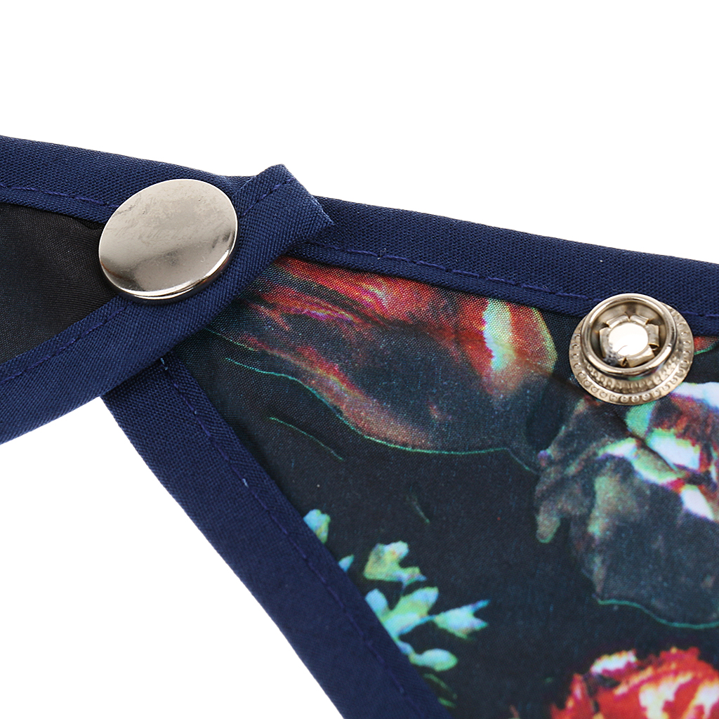 2x PVC Waterproof Adult Bib Washable Adjustable - Floral Pattern