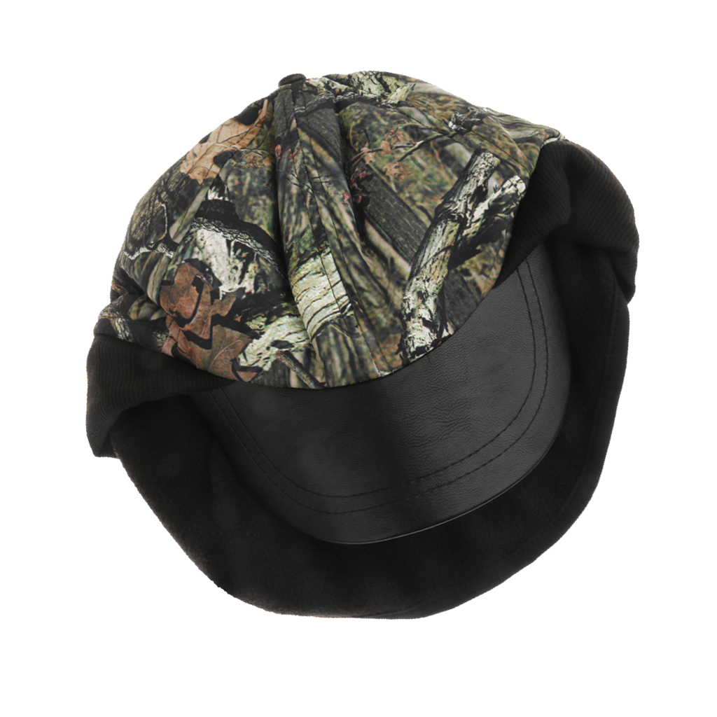 Outdoor Anti-freeze Cap Open Face Balaclava with Peak Camo Branch