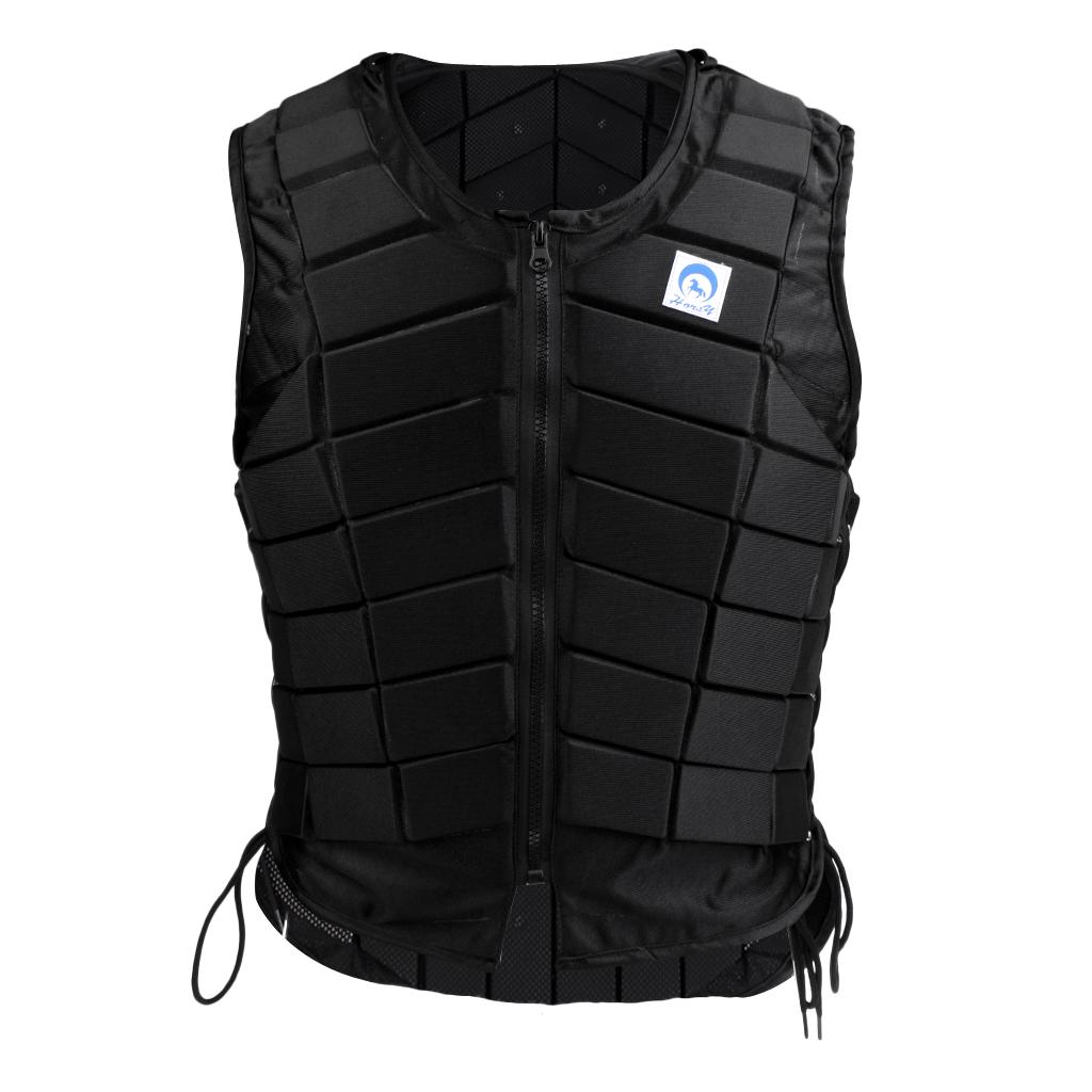 Black EVA Padded Equestrian Horse Riding Vest Protector Women S