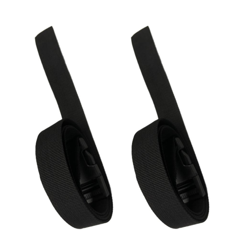1 Pair 1m 25mm Golf Trolley Webbing Straps with Quick Release Buckle black