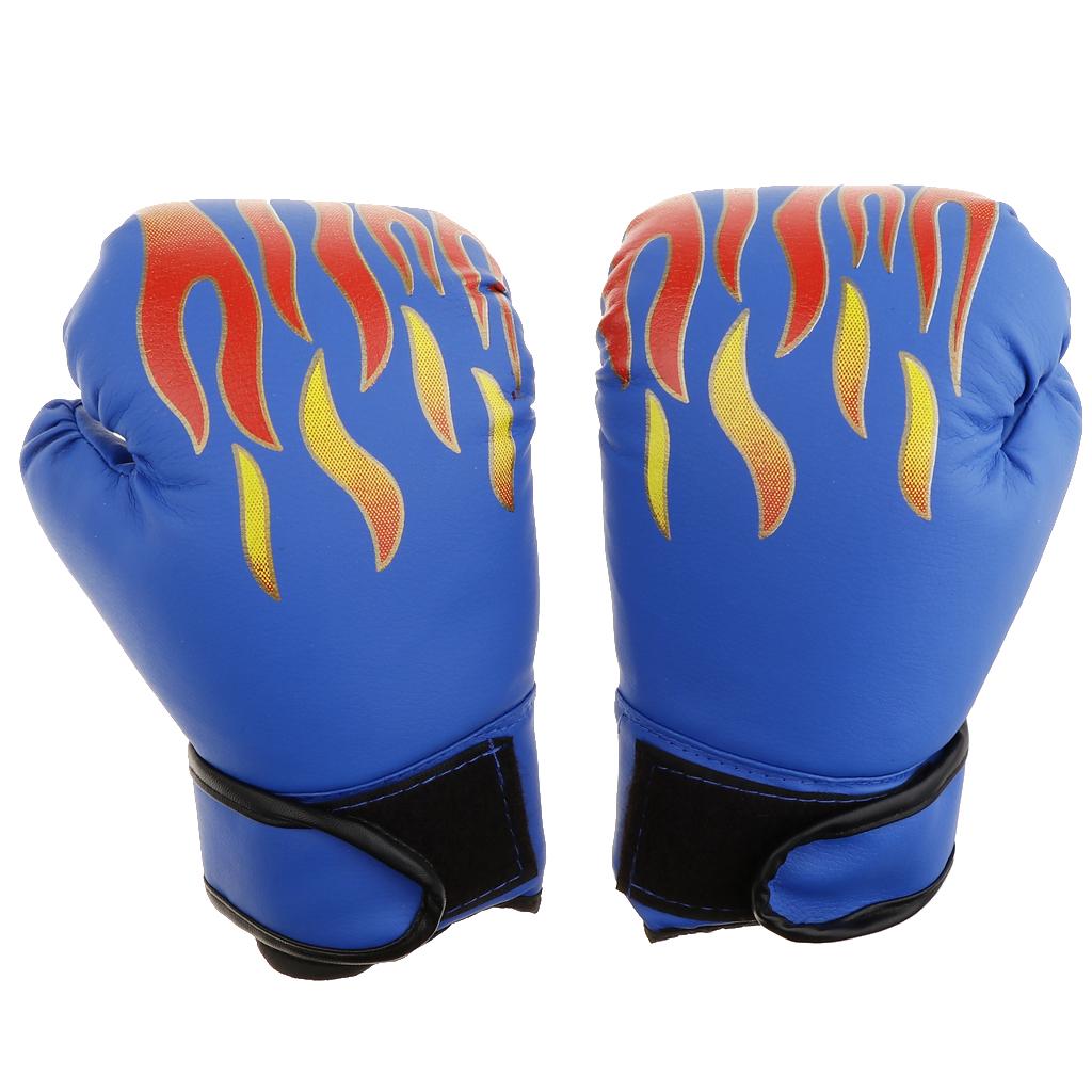 PU Boxing Training Gloves MMA Fighting Punching Sandbag Sanda Mitts  Blue