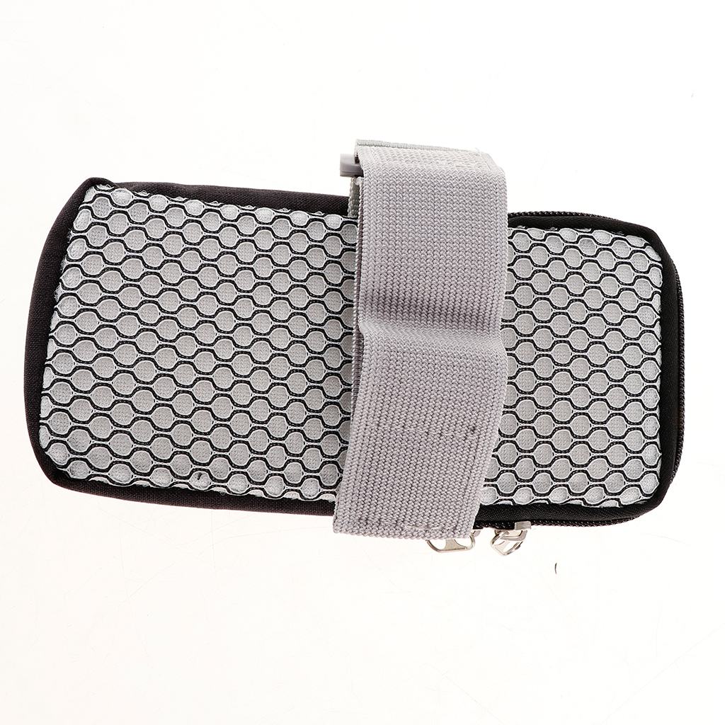 Sport Armband Fitness Arm Bag Phone Arm Pouch with Headphone Hole Gray S