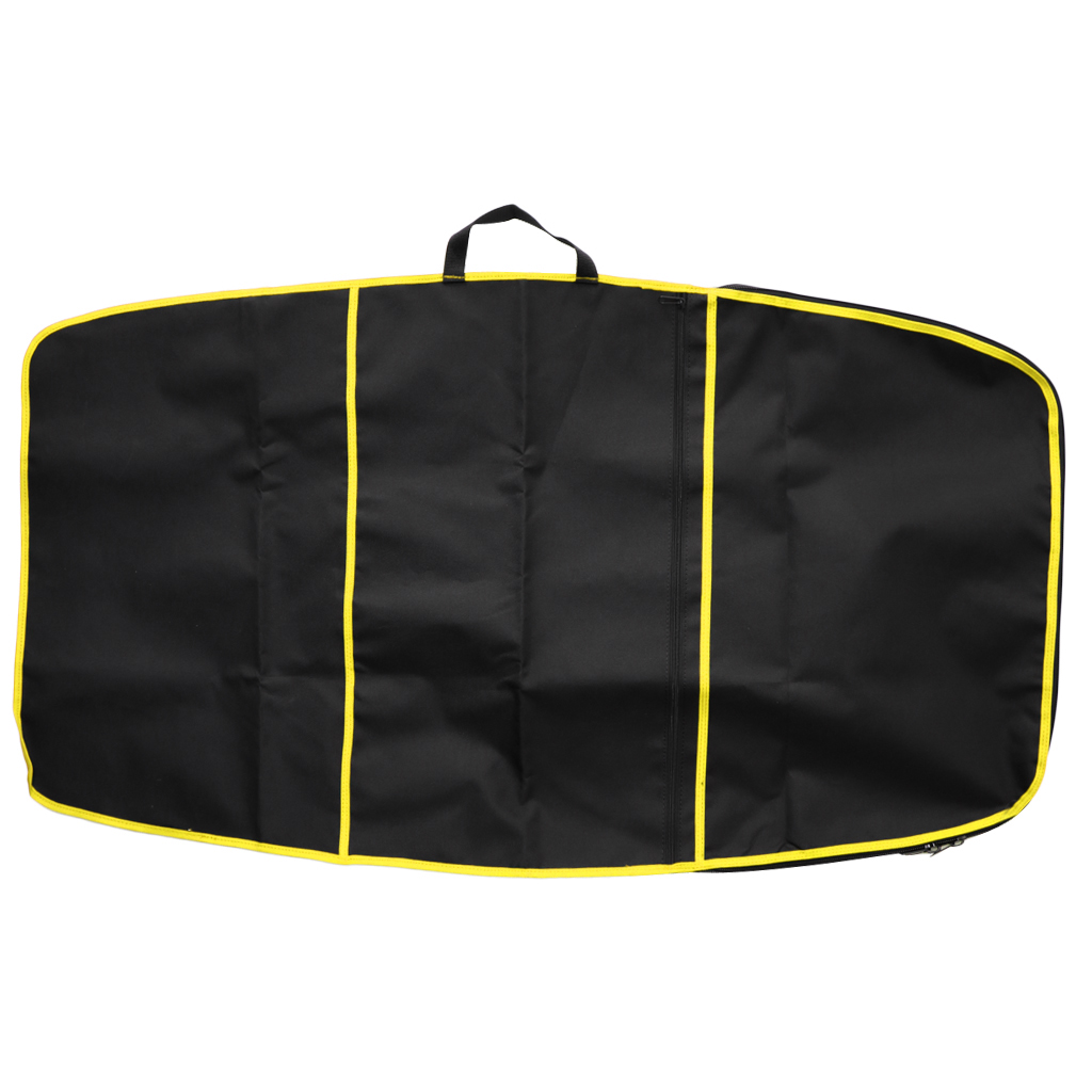 Deluxe Surf Bodyboard Bag Body Board Cover with Zipper Front Pocket Yellow