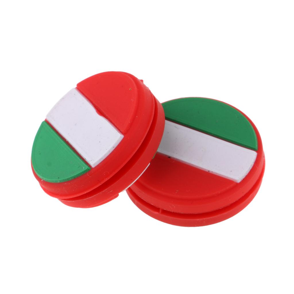 2 Pieces National Flag Silicone Tennis Racket Shock Absorbers Italy