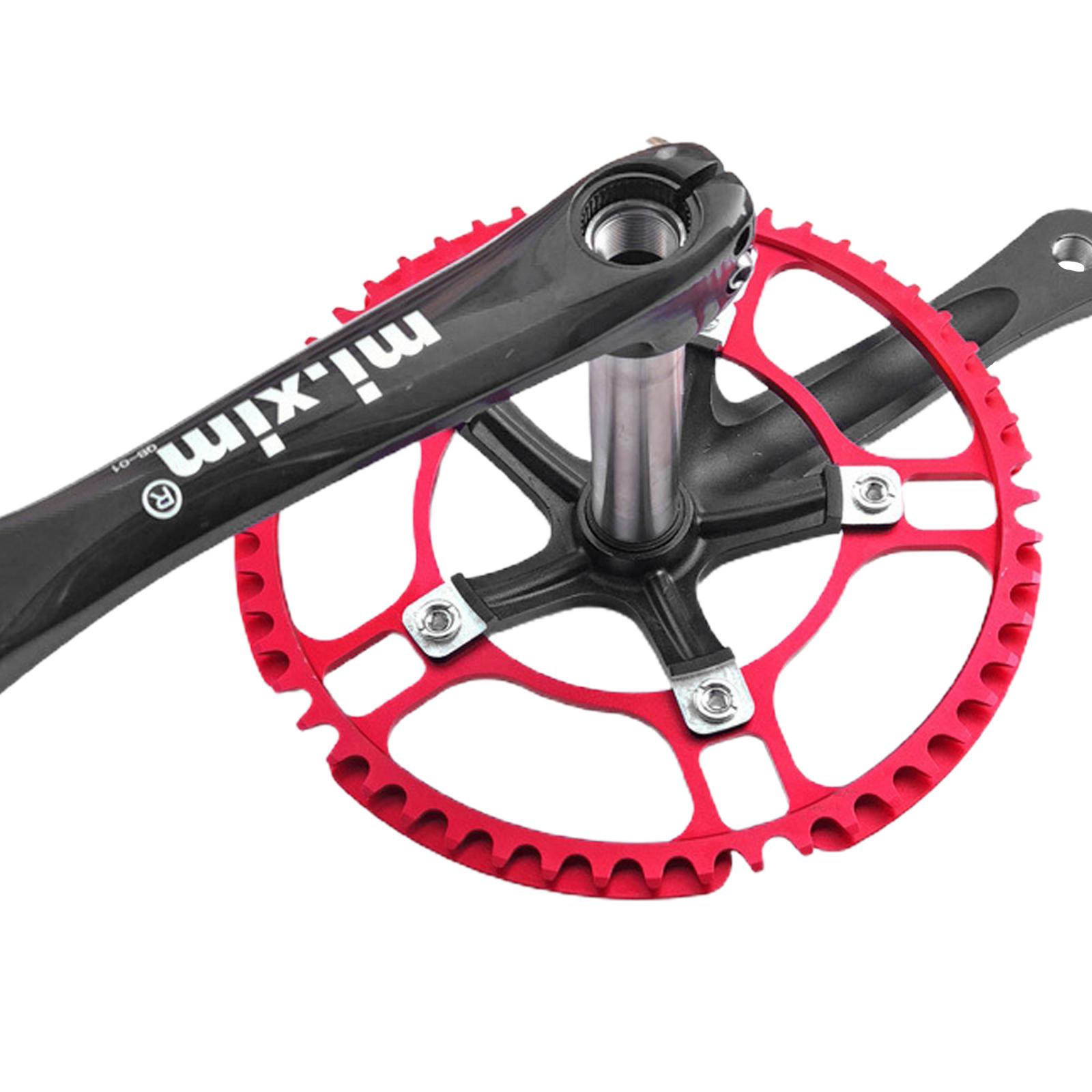 Bike Crankset 130BCD Chainring 53T Chain Wheel MTB BMX Crankarm Red