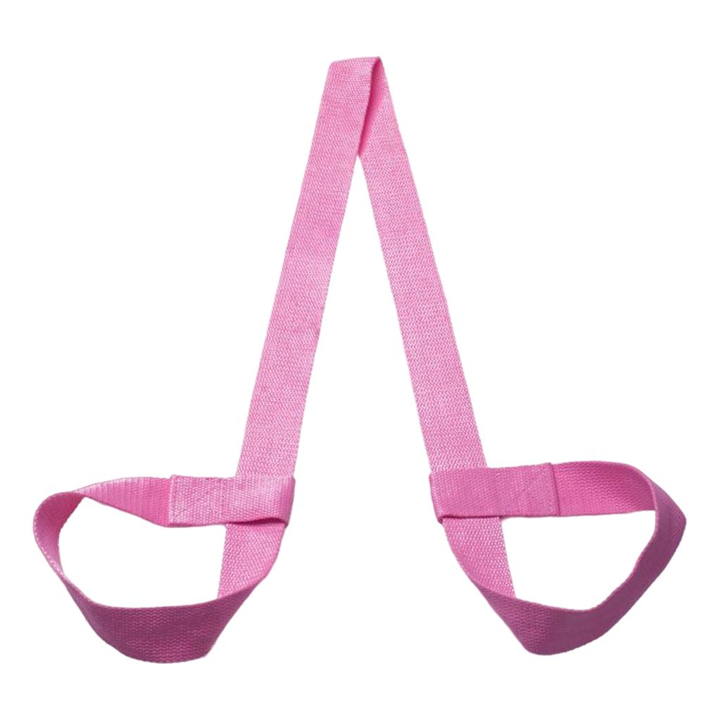 Cotton Yoga Mat Strap Pilates Mat Carrier Fitness Stretchy Loop Pink