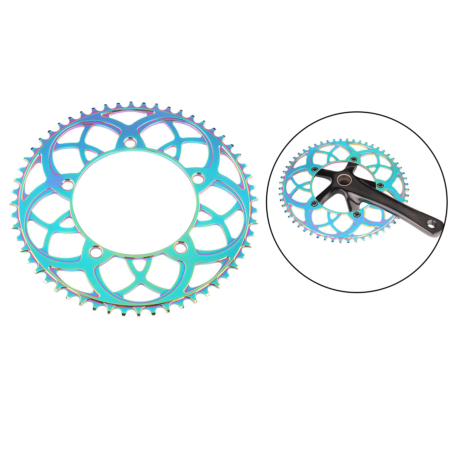 Bike Chainring Single Speed Narrow Wide 130BCD Chainwheel Repair 54T