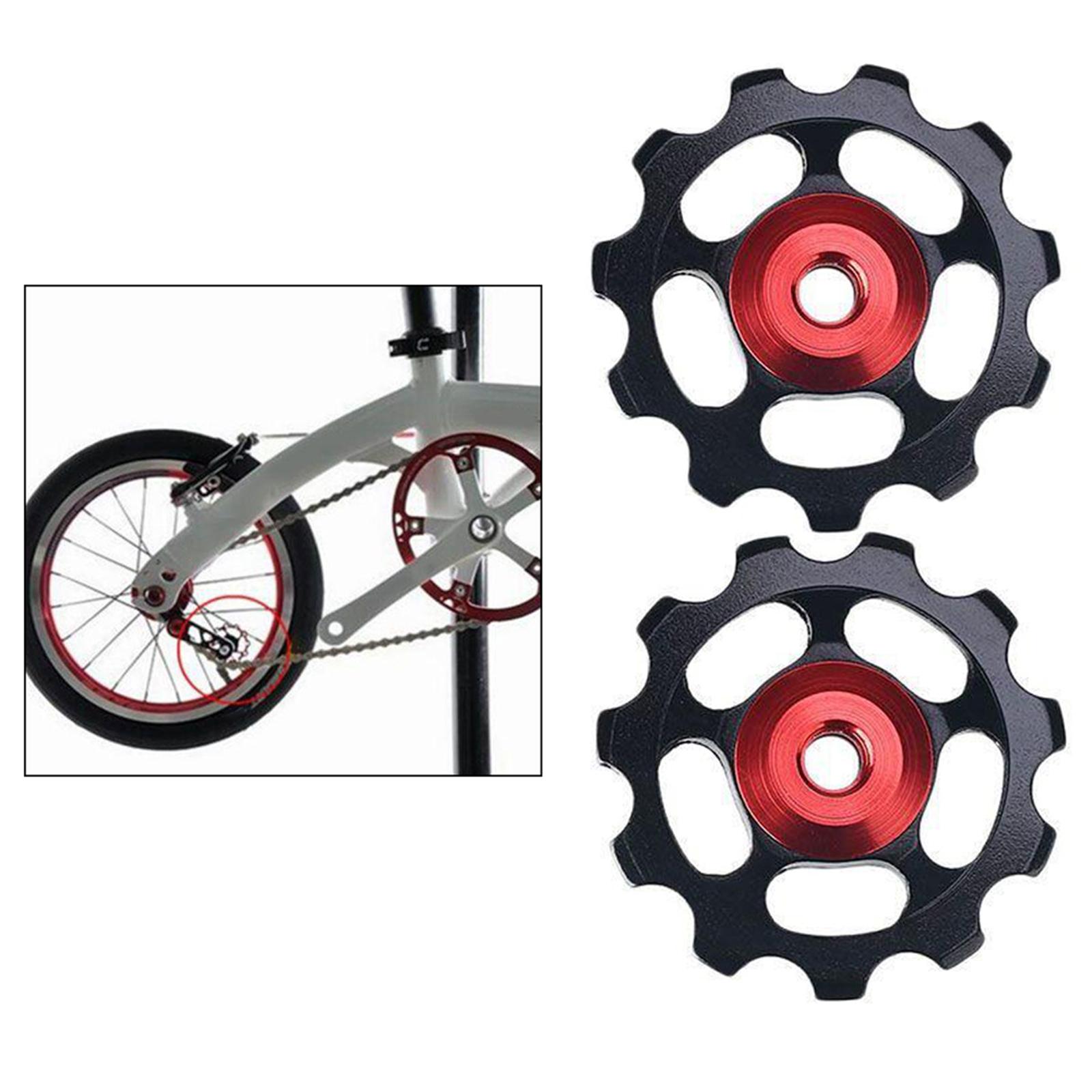 2Pcs Mountain Bike Cycling 11T Jockey Wheel Rear Derailleur Pulley Black