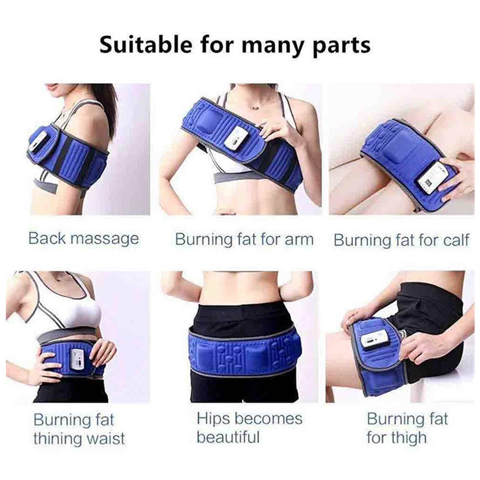 Slimming Belt Stimulator Body Vibrating Waist Massager Gym Fat Burning