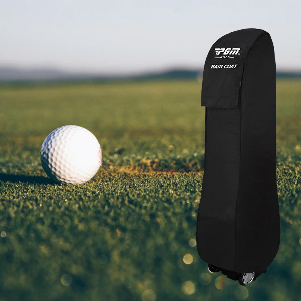 Golf Club Bag Travel Sports Cover Waterproof Fabric Case Rain Cover Black