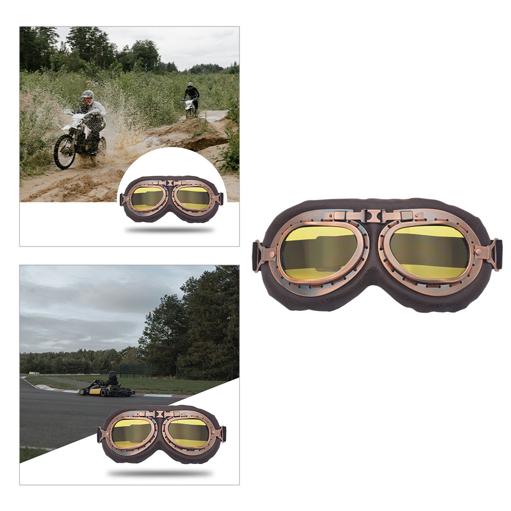 Motorcycle Goggles Dirt Bike Glasses Flying Eyewear for Motocross Yellow