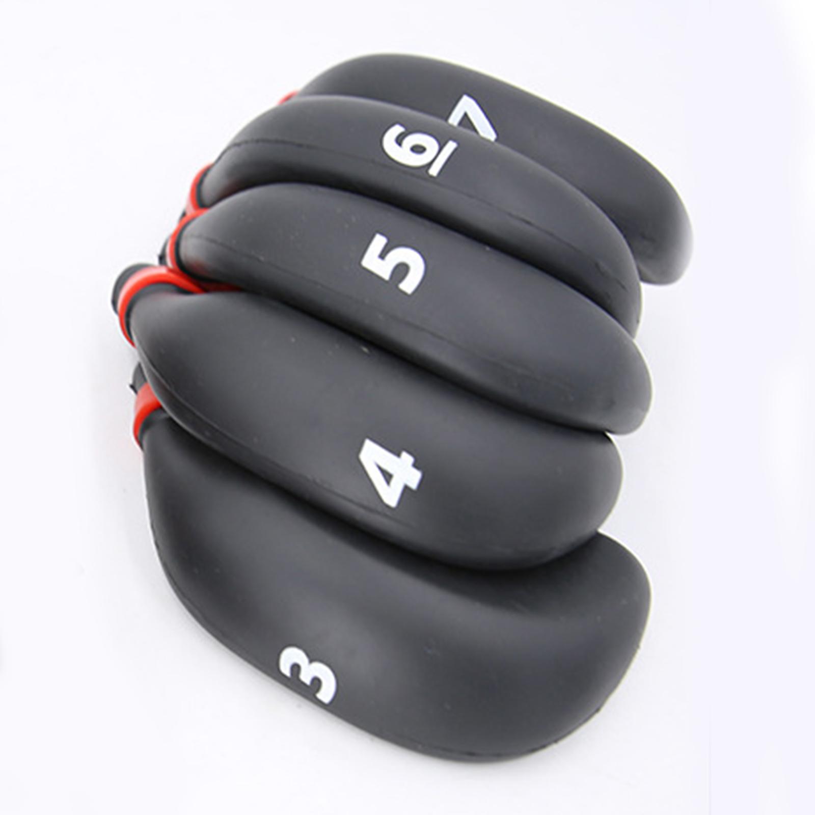 9x Premium Golf Iron Headcover Guard Accessories Protection Wrap Numbered