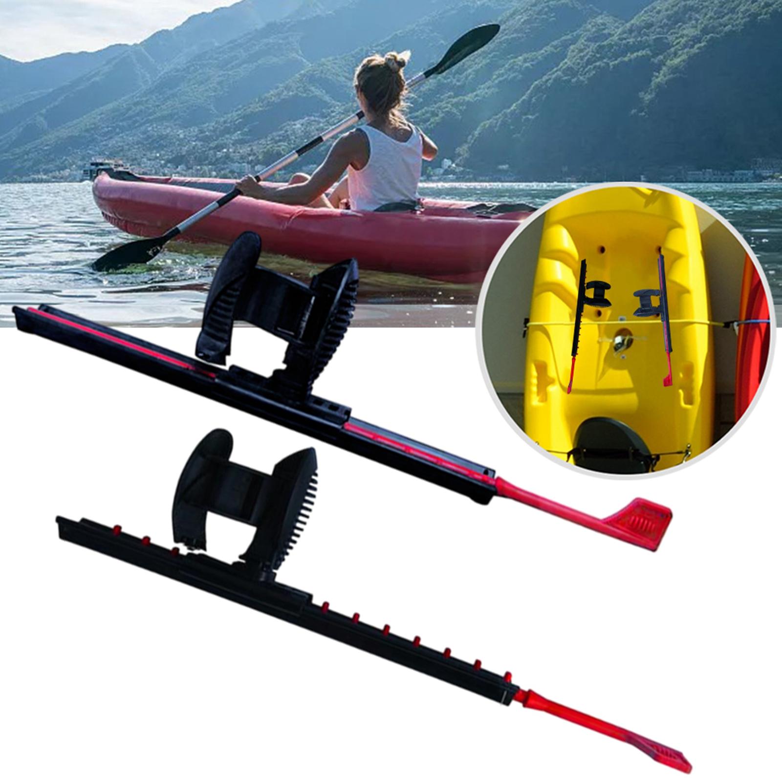 2x Adjustable Kayak Footbrace Pedals Foot Pegs Boat Marine Accs Canoe Balck