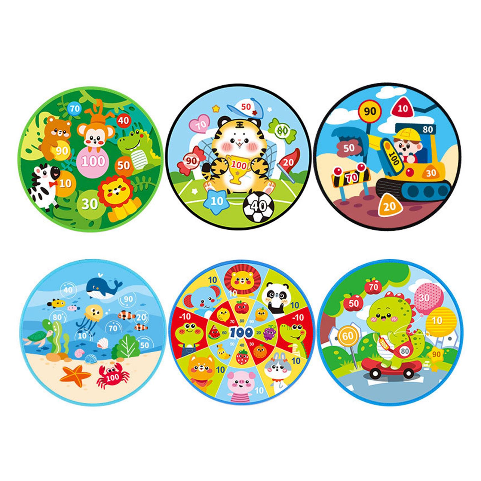 Cartoon board Toys Home Wall Mounted with 8 Sticky Balls Games fruit animals