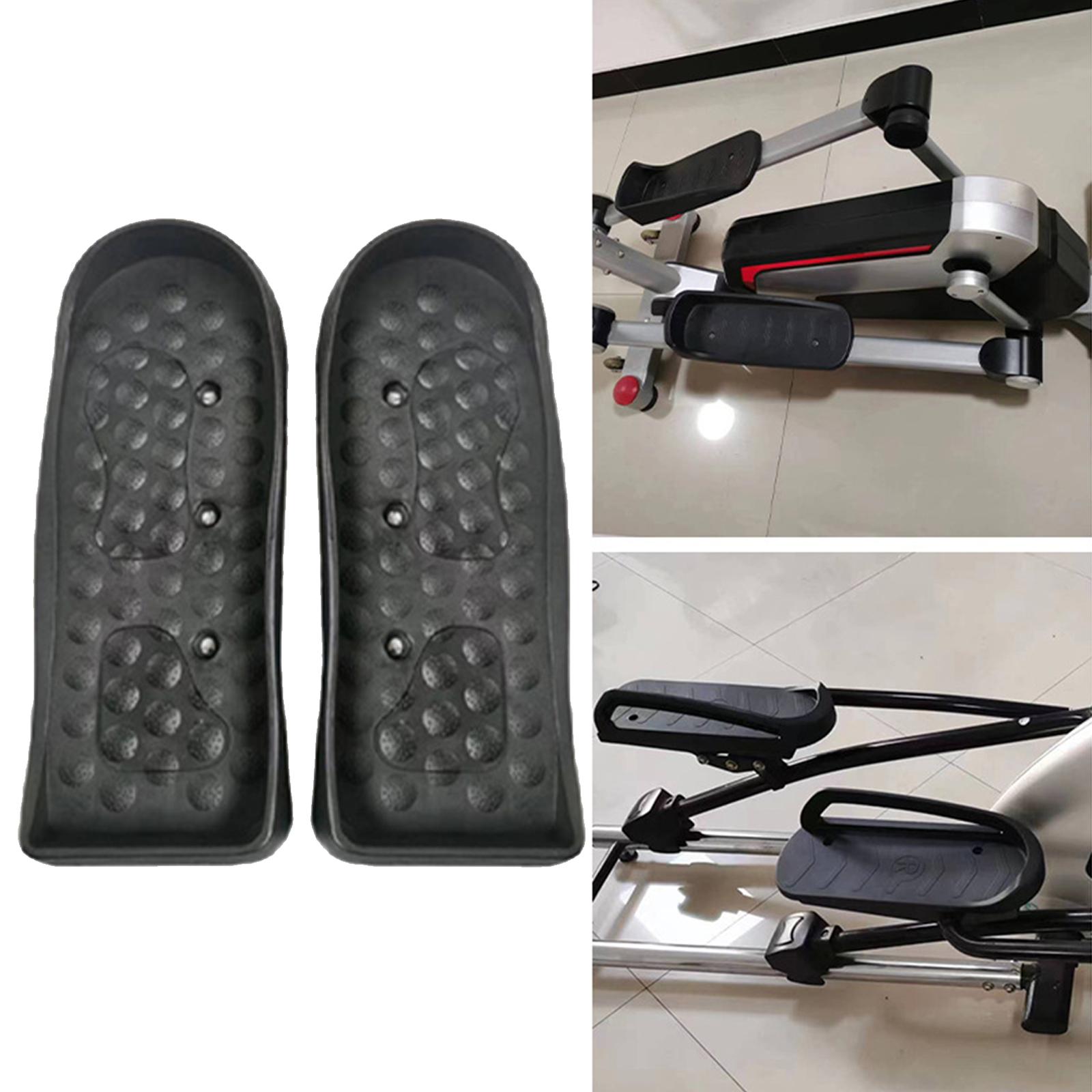 2x Rowing Machine Elliptical Machine Foot Pedals for Home Gym Flat Bottom 