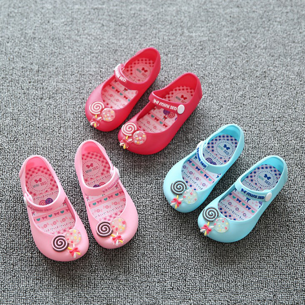 Lollipop Kids Shoes Girls Sandals Jelly Shoes Mary Jane Flats Rose 24