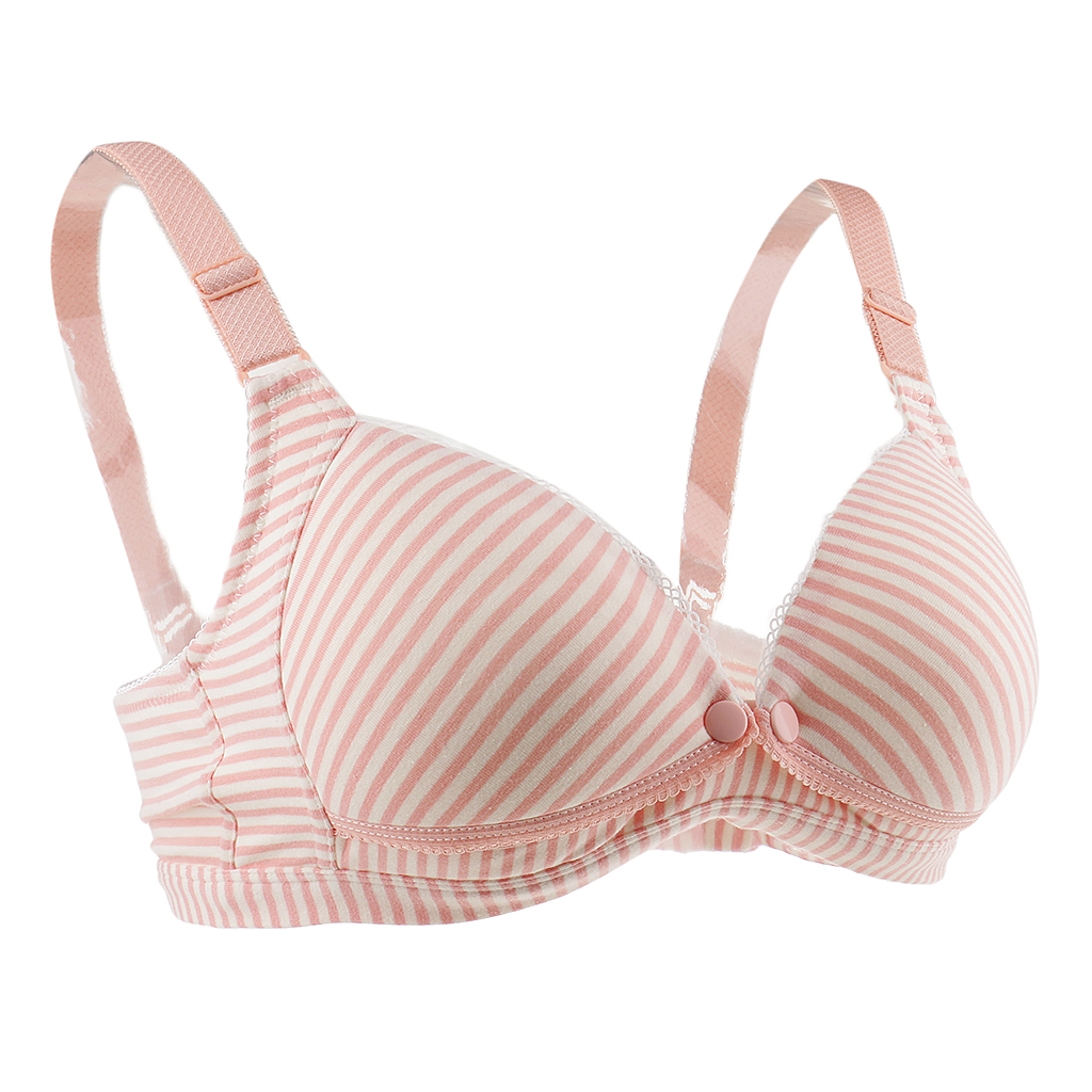 Cotton Stripes Pregnant Front Bra Maternity Underwear Breastfeeding Nursing eBay