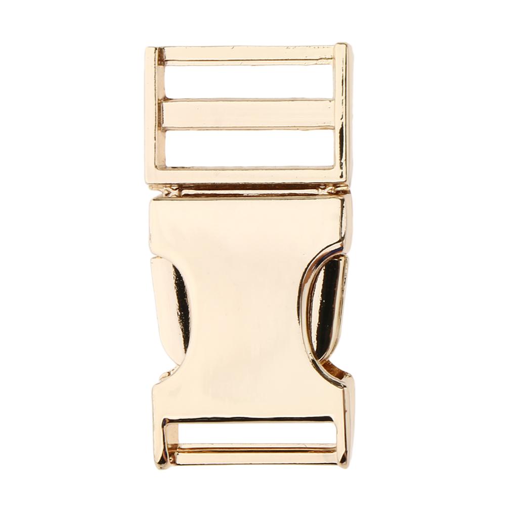 Metal Bag Webbing Belt Buckle Clip Clasp Inner diameter 19mm Gold