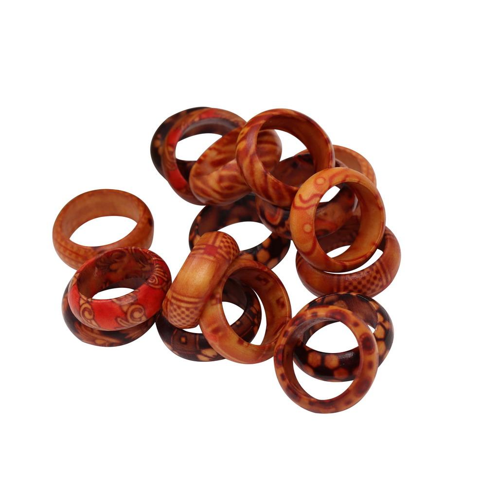 Wood Pattern Finger Rings