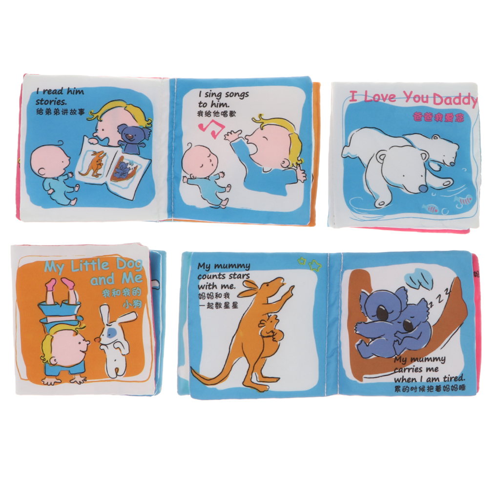 Baby Child Intelligence Development Cognize Squeaky Soft Fabric Cloth Book