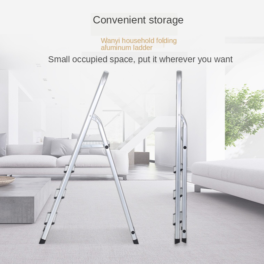 Folding Thickened Aluminum Ladder Double Ladder Aluminum Alloy Escalator 1