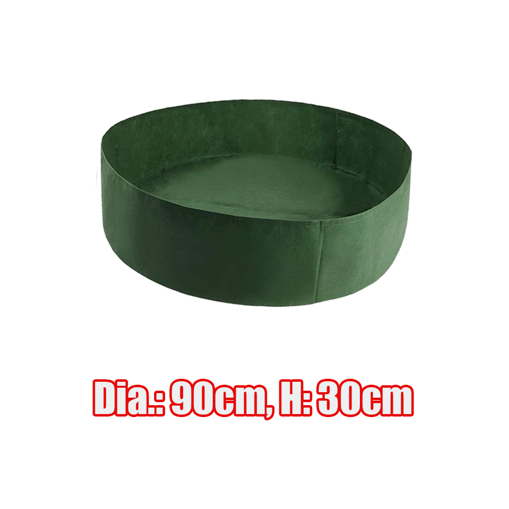 Round Felt Non-woven Plant Grow Bags Potato Container Green_90x30cm