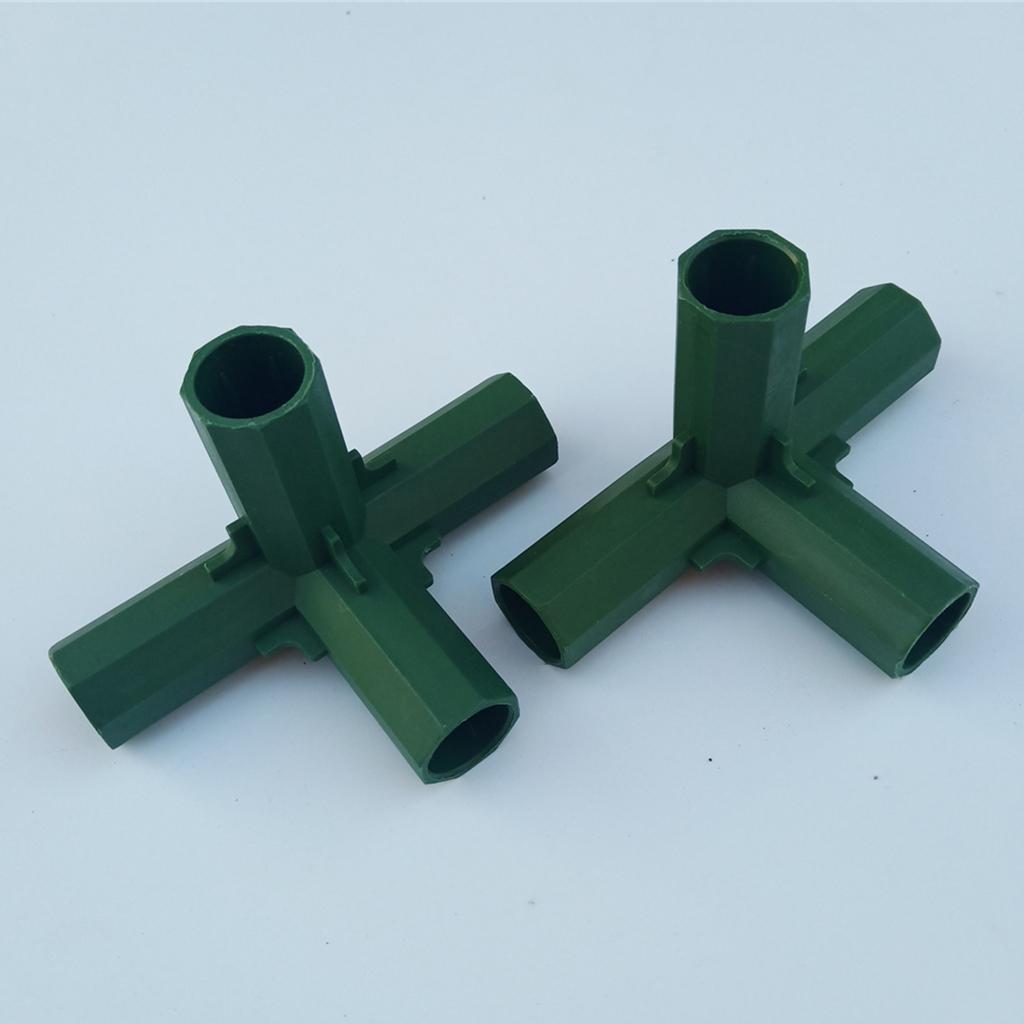 2pcs 16mm PVC Building Fittings Greenhouse Frame Furniture Connectors 4L