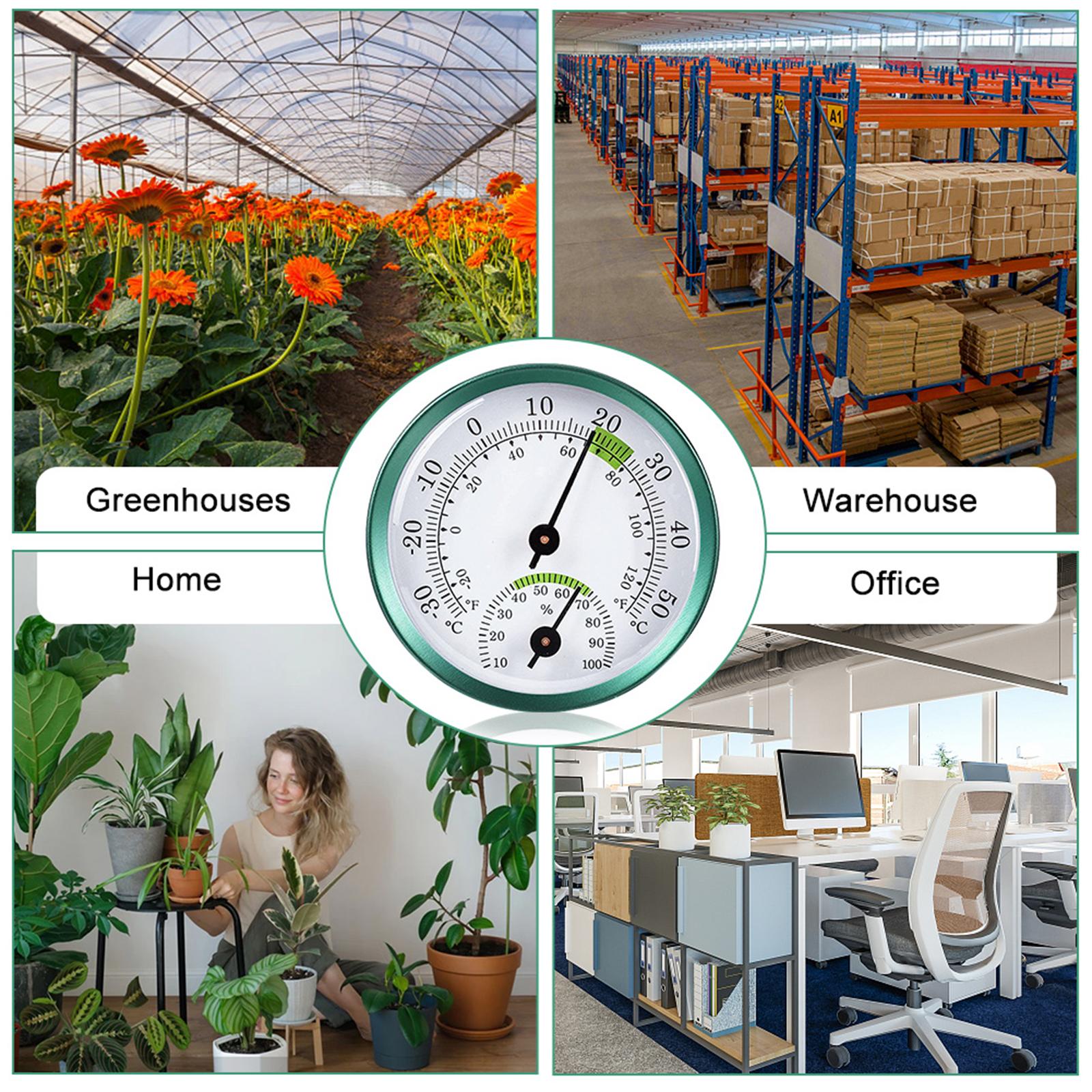 Household Thermometer and Humidity Gauge No Battery Required for Home Office