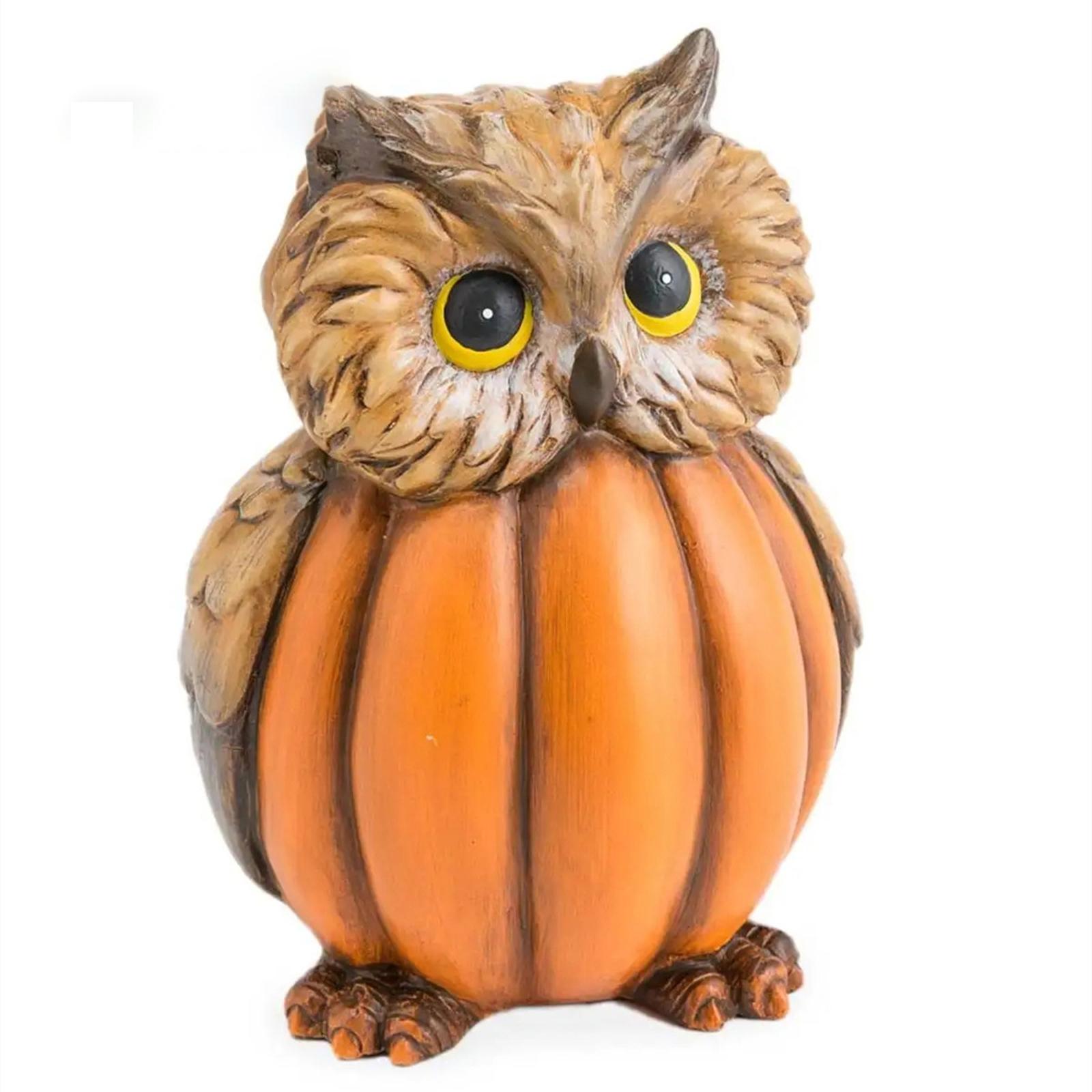 2x Halloween Sculpture Pumpkin Animals Figurine for Outdoor