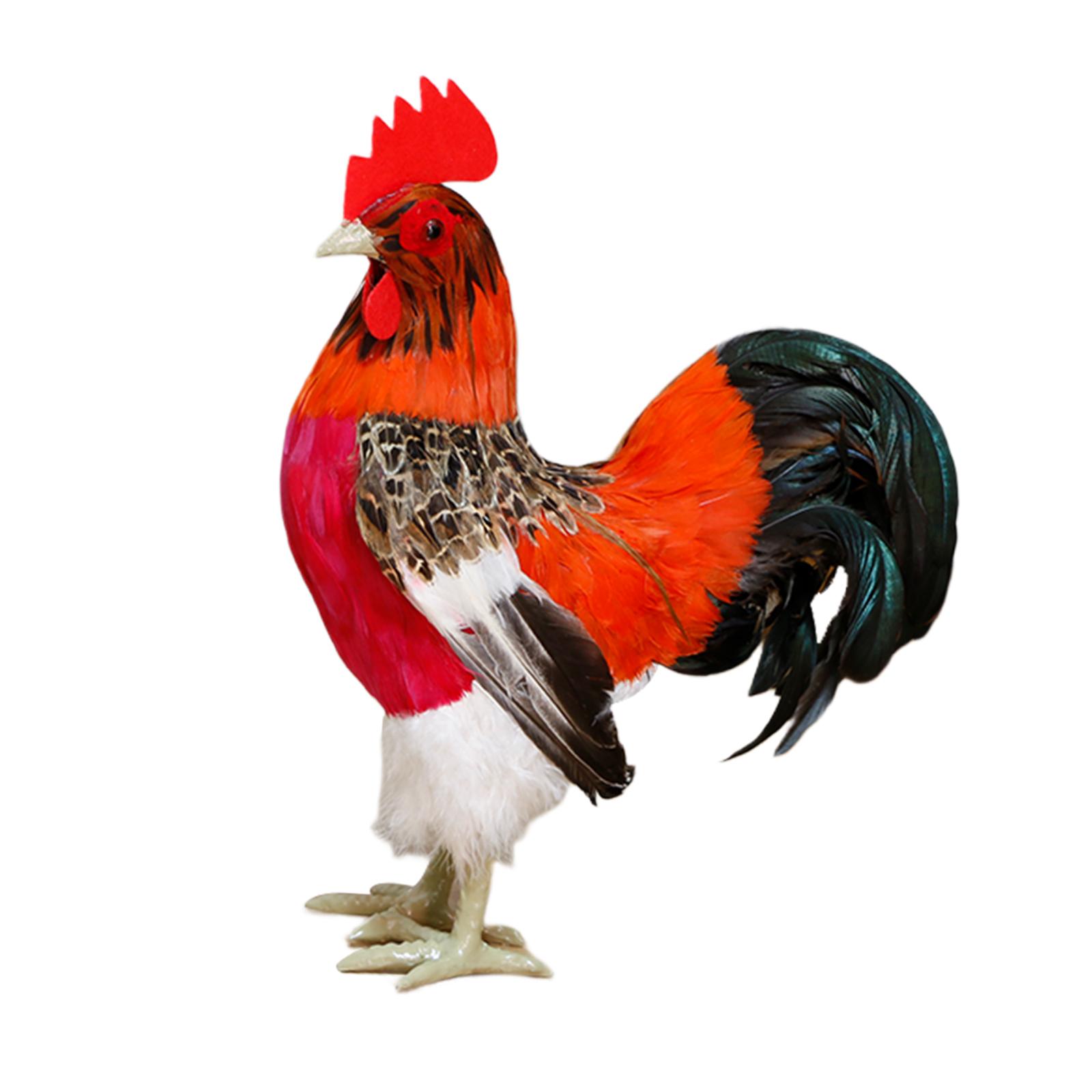 Rooster Statue Rooster Ornament Animal Sculpture for Lawn Yard 